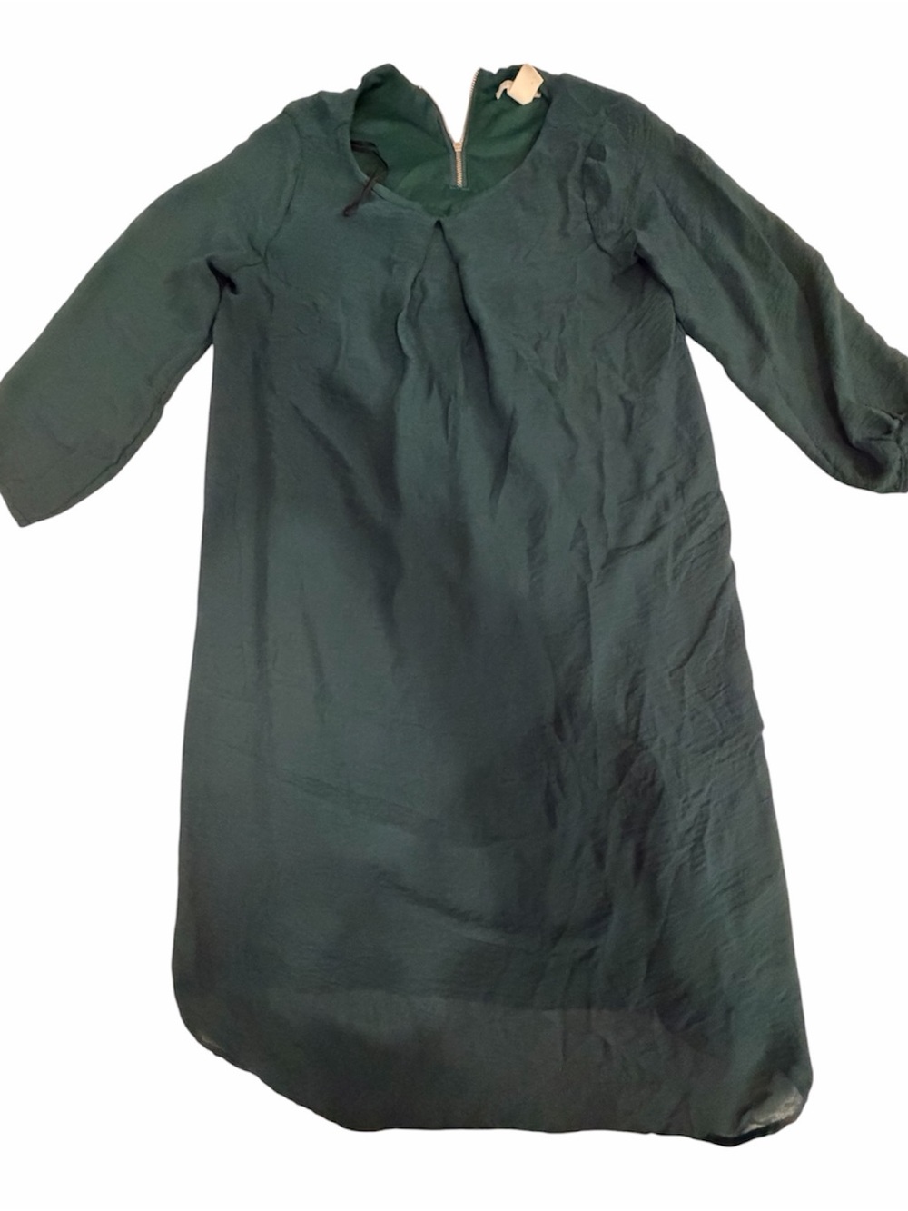 h&m green button down dress Forest Long Sleeve Shift formal satin dress with long sleeves